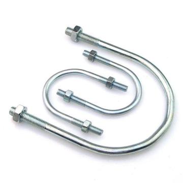 哈德威 U型螺栓帶2個螺母，M6-28，6分，鍍鋅